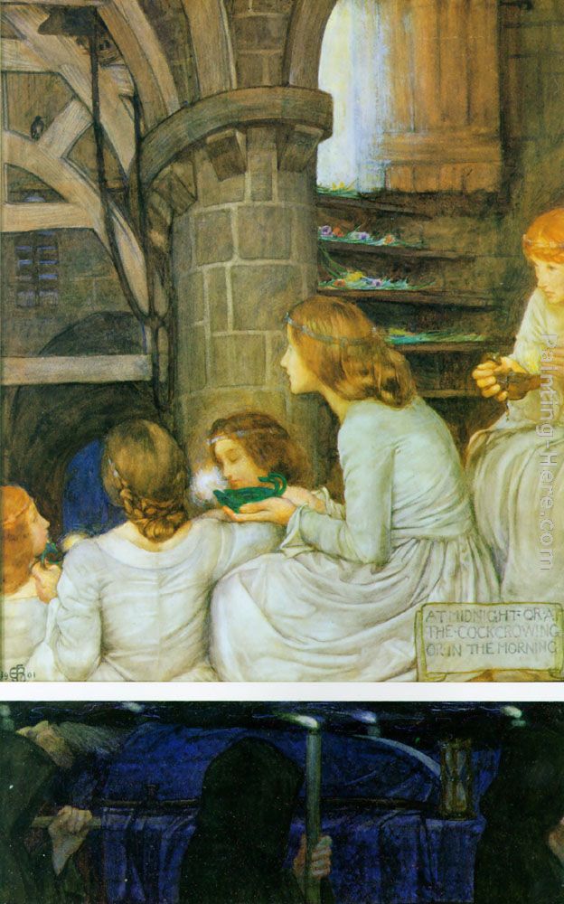 The Wise and Foolish Virgins painting - Eleanor Fortescue-Brickdale The Wise and Foolish Virgins art painting